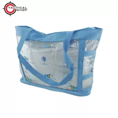 unigreen τσάντα παραλίας μπλε 47x33cm