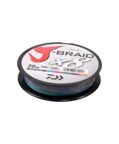 Daiwa Fishing Braid  J-Braid x8 Multicolor 300m, Size: 0.160mm