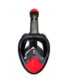 Snorkeling Full Face Mask Colour Box Black/Red, Clothes Size: S/M