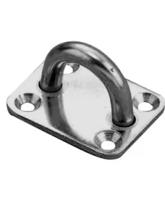 Eval Stainless Steel Four-Screw Pad Eye with Ring, Size: No3