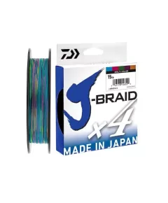 Daiwa Fishing Braid J-Braid x4 Multicolor 300m, Size: 0.100mm