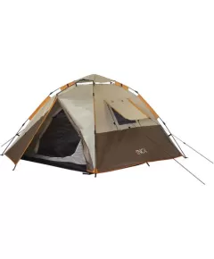Σκηνή camping Inca Terra 4 ατόμων καφέ με προθάλαμο και αυτόματο μηχανισμό