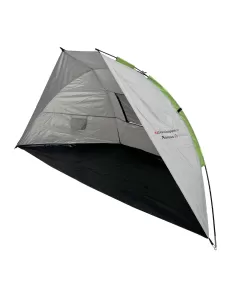 Μπροστινή όψη της σκηνής παραλίας Nassau 250x120x120cm σε ασημί-πράσινο χρώμα