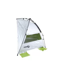 Σκηνή παραλίας Kamaru Auto Panda Outdoors με προστασία UV+30 και ανοιχτή πρόσοψη.
