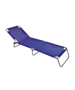 Ξαπλώστρα παραλίας Summer Club μπλε 190x60x35cm με μεταλλικό σκελετό