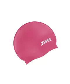 Zoggs Silicone Cap Jr – junior swim cap made of extra soft silicone with non-slip interior Pink