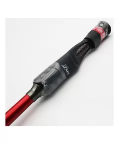 Close-up of the Lemax Big Boss rod, highlighting the reel seat for a multiplier reel.