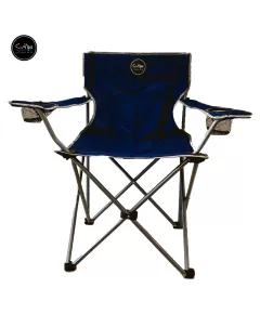 Campo Rest 1 blue folding camping chair with steel frame and Oxford fabric