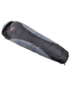 fox outdoor mummy economic sleeping bag black grey lightweight