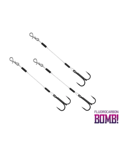 BOMB! Twisto RIGS Fluorocarbon / 3pcs No6, Length (cm): 6