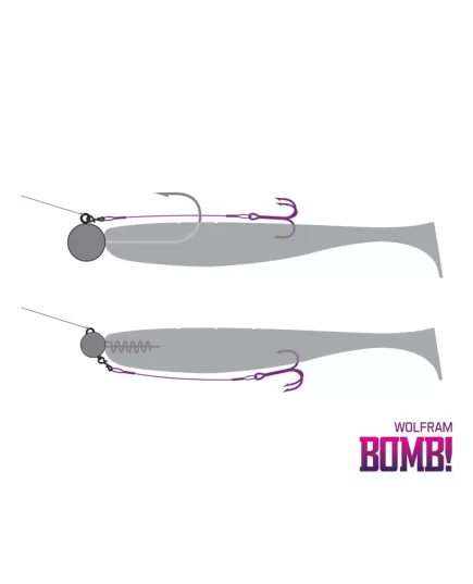 Sinkers Bomb! Twisto Rigs Wolfram 3Pcs No8, Length (cm): 8, 2 image