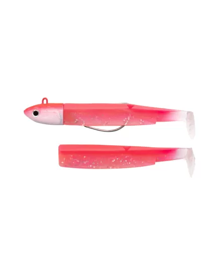 Fiiish Δόλωμα Σιλικόνης Black Minnow Combo Deep Fluo Pink UV, Size: No4, 2 image