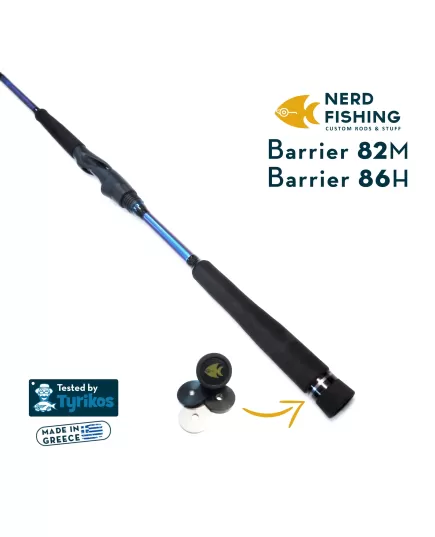 Two Section Nerd Fishing Custom Barrier 86H Spinning Fishing Rod 15-70gr 250cm, 4 image