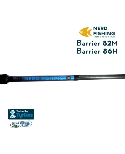 Two Section Nerd Fishing Custom Barrier 86H Spinning Fishing Rod 15-70gr 250cm, 5 image