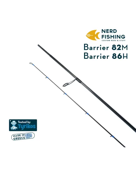 Two Section Nerd Fishing Custom Barrier 86H Spinning Fishing Rod 15-70gr 250cm, 2 image