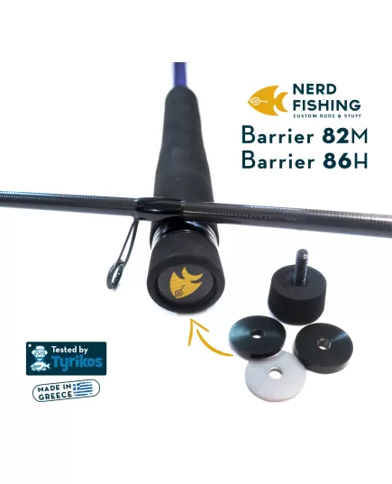 Two Section Nerd Fishing Custom Barrier 86H Spinning Fishing Rod 15-70gr 250cm, 6 image