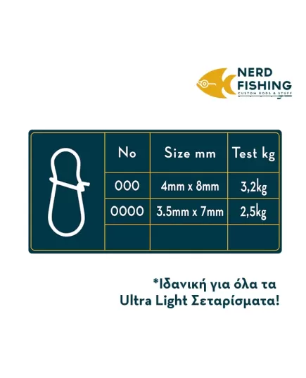 Nerd Fishing Light Snap Παραμάνα  για ULRF, Άλλα: No000 , 2 imageNerd Fishing Light Snap Παραμάνα  για ULRF, Άλλα: No000, 2 image