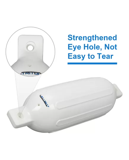 Eval Reinforced Triton Boat Fender White, Size: No3, 3 image