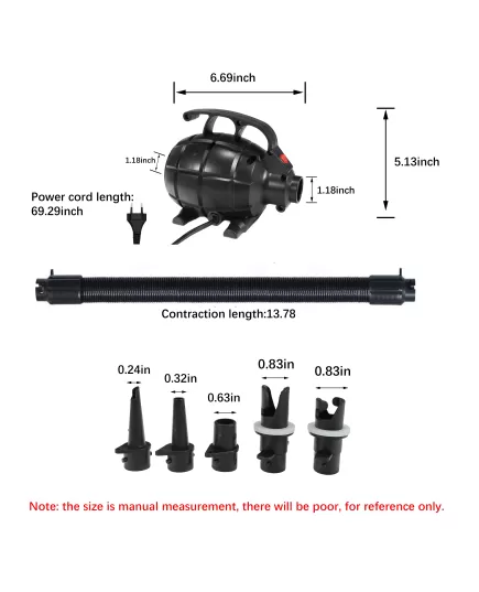 Αντλία αέρος 600W με ισχυρή πίεση 17000Pa