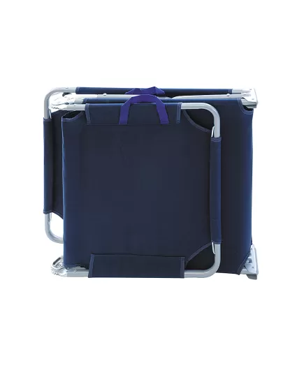 Μεταλλική ξαπλώστρα πτυσσόμενη παραλίας σε μπλε χρώμα Summer Club