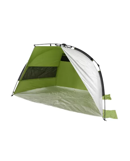 Πλευρική όψη της σκηνής Panda Outdoors με παράθυρα κουνουπιέρας για αερισμό.