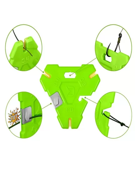 Κοντινό πλάνο στο εργαλείο Delphin MultiSKIN, αναδεικνύοντας τις λεπίδες κοπής και την ειδική σχισμή.