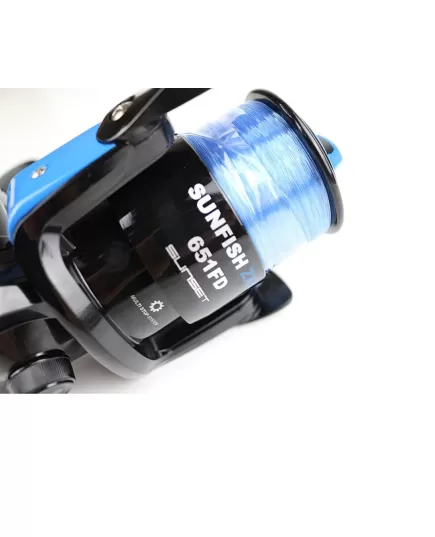 Μηχανισμός ψαρέματος Sunset Sunfish ZXR 651FD – κοντινό στη μπομπίνα