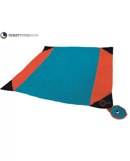 Ticket To The Moon Beach Blanket Aqua/Orange