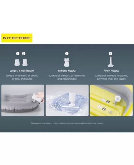 Nitecore AP10 Rechargeable Electric Air Pump, 11 image