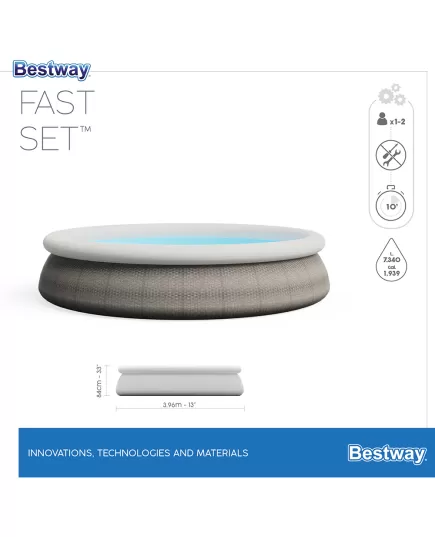 Πισίνα 396x84cm Fast Set Pool 57376 BestWay , 3 imageΠισίνα 396x84cm Fast Set Pool 57376 BestWay, 3 image