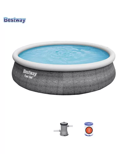 Πισίνα 396x84cm Fast Set Pool 57376 BestWay , 2 imageΠισίνα 396x84cm Fast Set Pool 57376 BestWay, 2 image
