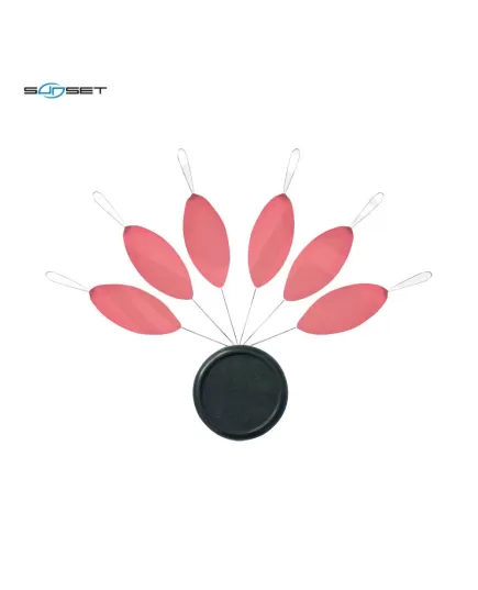 Oval Perles Floater Phospho Rose 5x10