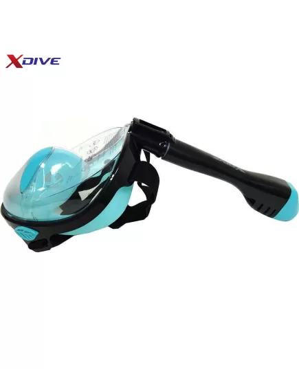Snorkeling Full Face Mask Crystal Black/Tirquaz, Clothes Size: L/XL, 2 image