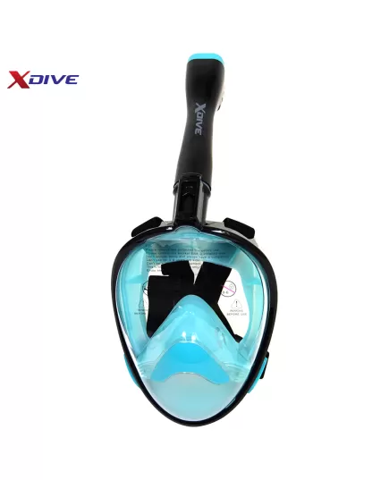 Snorkeling Full Face Mask Crystal Black/Tirquaz, Clothes Size: L/XL, 3 image