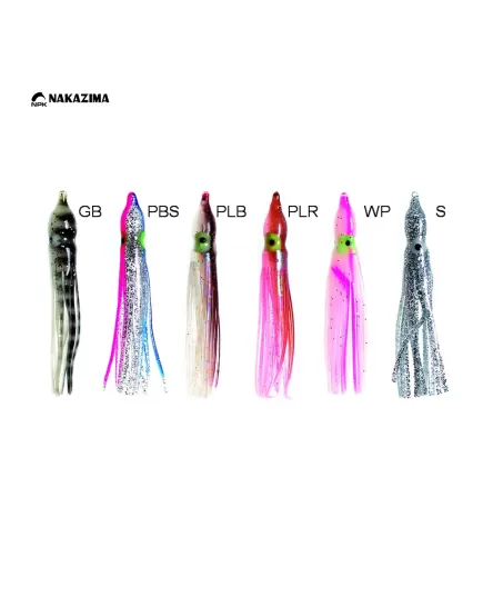 Nakazima Japan Octopuses Slim Baits  PBS, Size: 120mm, 4 image