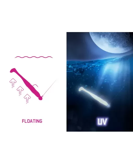 Τεχνητό Δόλωμα Σιλικόνης Delphin Zandera Flexifloat Uvs 5 Τε, 4 image