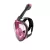 Μάσκα Θαλάσσης Full Face Snorkeling Crystal Μαύρο/Ροζ, Clothes Size: L/XL